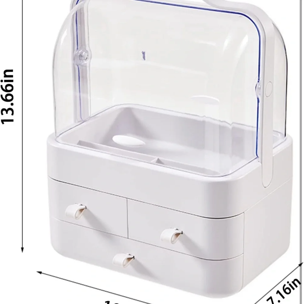 RMAN Makeup New Organizer and Storage for Vanity with Lid and Drawers Countertop